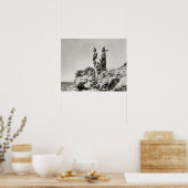 Crow Indians On Cliff, 1905.  foto Poster (Keuken)