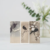 Crow Japans Art Briefkaart (Staand voorkant)