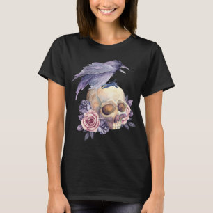 Crow Line Art Crows Raven Bird Ornitholoog Birdw T-shirt
