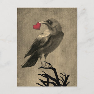 Crow Love Blank Briefkaart