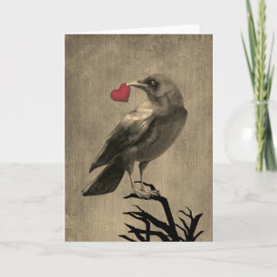 Crow Love Blank Card Kaart