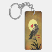 Crow Love dubbelzijdig,  Sleutelhanger (Voorkant Links)