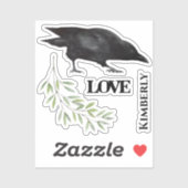 Crow love sticker (Vel)