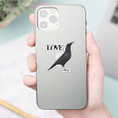 Crow love sticker (Telefoon)