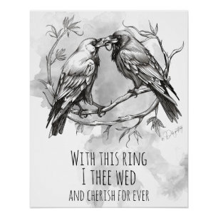 Crow Lover Cherish Forever Perfect Poster