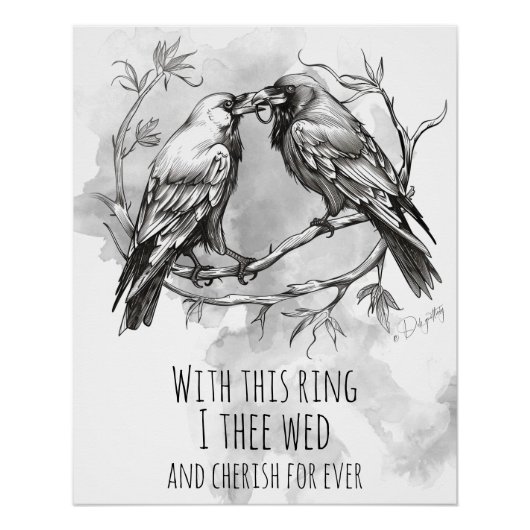 Crow Lover Cherish Forever Perfect Poster (Voorkant)