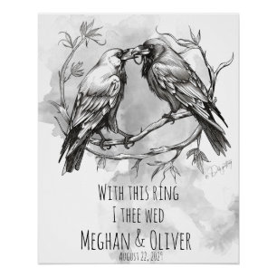 Crow Lover Met Deze Ring Perfect Poster