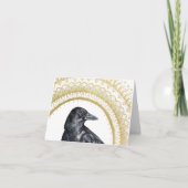 Crow Mandala Folded Note Kaart (Voorkant)
