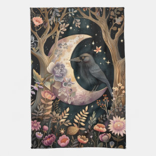 Crow Moon keukenhanddoek