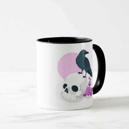 Crow Mug à café à deux tons (Devant droit)