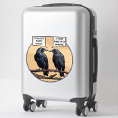 Crow Murder Funny Comic Sticker (Koffer)