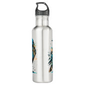 Crow Mystic - Zwarte Raven Water fles (Achterkant)