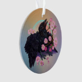 Crow naissant avec fleurs de pomme (devant)