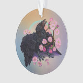 Crow naissant avec fleurs de pomme (devant)