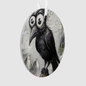 Crow noir gothique et tour Halloween Éffrayant (devant)