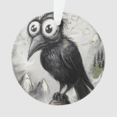 Crow noir gothique et tour Halloween Éffrayant (devant)