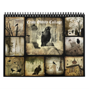 Crow Oddity Collage Kalender