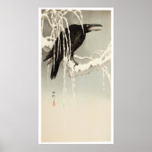 Crow on a Snowy Branch by Ohara Koson Poster (Voorkant)
