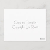 Crow on Pumpkin Briefkaart van Liz Revit (Achterkant)