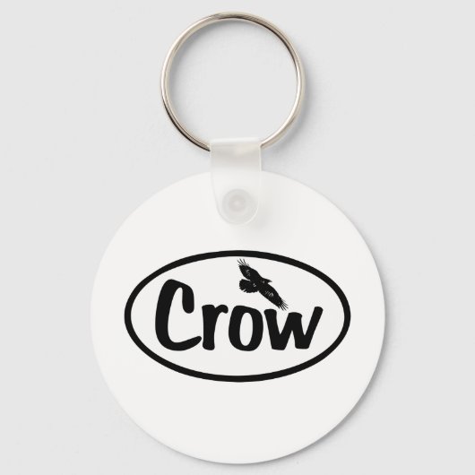 Crow Oval Sleutelhanger (Voorkant)