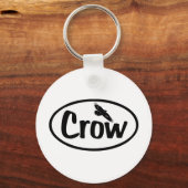Crow Oval Sleutelhanger (Voorkant)