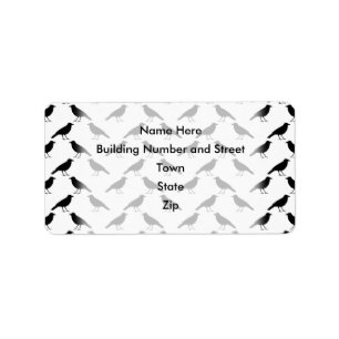 Crow Pattern. Etiket