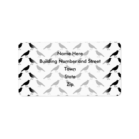 Crow Pattern. Etiket (Voorkant)