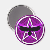 Crow Pentacle - Paarse Magneet (Voorkant / Achterkant)