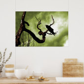 Crow Perching On A Dead Tree Branch Poster (Cuisine)