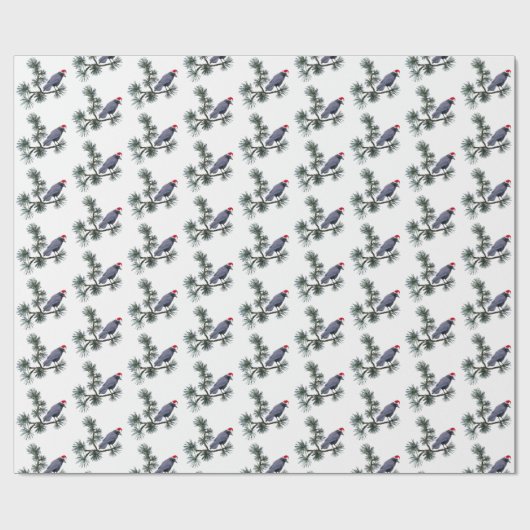 Crow Pine Holiday Wrapping Paper Cadeaupapier (Vlak)