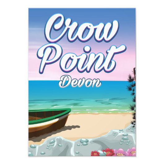 Crow Point, Devon Reisposter Foto Afdruk (Voorkant)