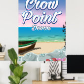 Crow Point, Devon Reisposter Poster (Thuiskantoor)