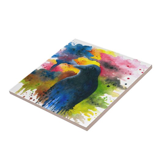 Crow Raven Bird 71 Tegeltje (Zijkant)