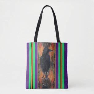 Crow Raven Bird Halloween Maureen Girard Draagtas