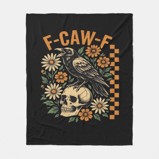 Crow Raven F-Caw-F Cool Unique Fleece Deken (Voorkant)