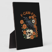 Crow Raven F-Caw-F Funny Halloween Gothic Creative Fotoplaat (Zijkant)