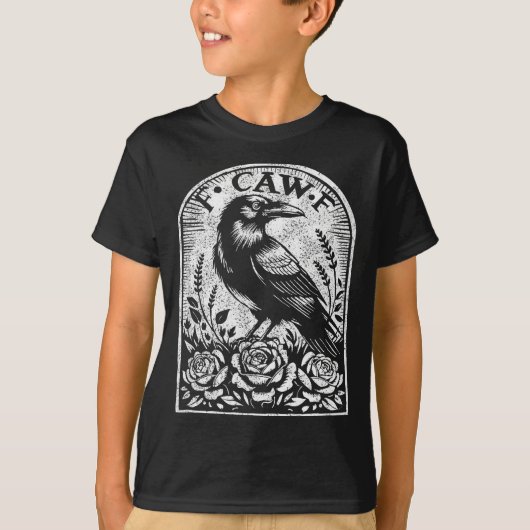 Crow Raven F Caw F T-shirt (Voorkant)