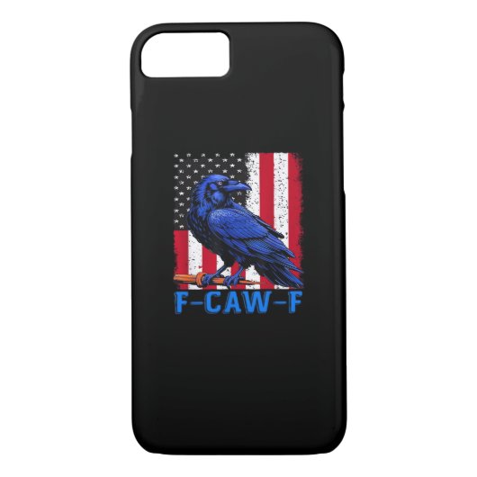 Crow Raven Funny F-Caw-F Minimal Clean Case-Mate iPhone Case (Achterkant)