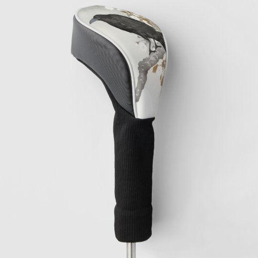 Crow Raven Koson Japanese Bird Golfheadcover (Schuin)