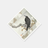 Crow Raven Koson Japanese Bird Servet (Hoek)