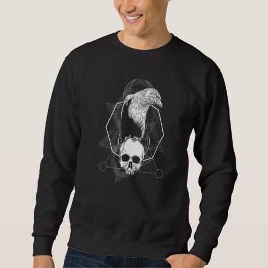 Crow Raven Mystic Odin Viking Bird Trui (Voorkant)