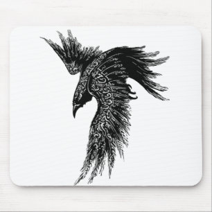 Crow Raven Norse Viking Symbol Muismat