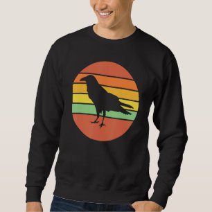 Crow Raven Retro Sunset Trui