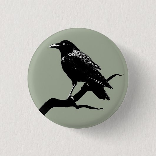 Crow Ronde Button 3,2 Cm (Voorkant)