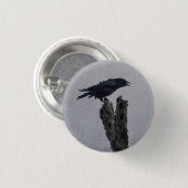 Crow Ronde Button 3,2 Cm (Voorkant /achterkant)