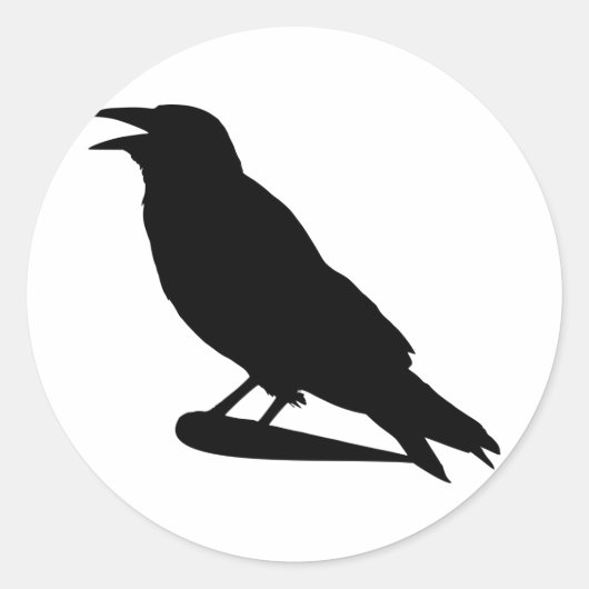 Crow Ronde Sticker (Voorkant)