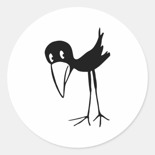 Crow Ronde Sticker (Voorkant)
