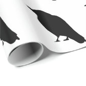 Crow Silhouette Cadeaupapier (Rol Hoek)