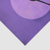 Crow Silhouette Lavender Paarse Moon Tissuepapier (Detail)
