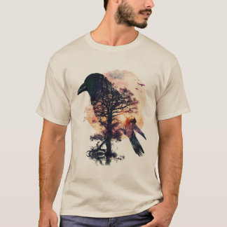 Crow Silhouette - Raven Silhouette bij zonsonderga T-shirt